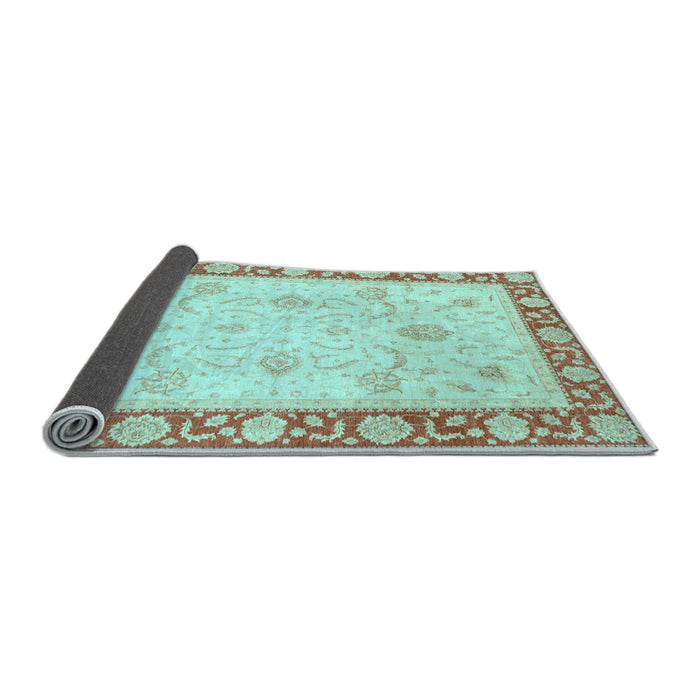 Sideview of Abstract Light Blue Modern Rug, abs3774lblu