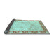 Sideview of Abstract Light Blue Modern Rug, abs3774lblu