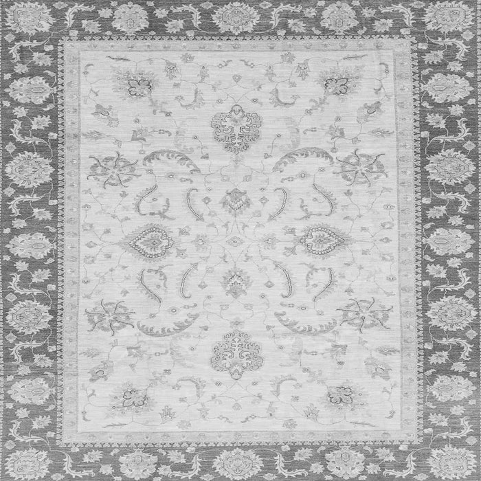 Square Abstract Gray Modern Rug, abs3774gry