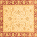 Square Abstract Brown Modern Rug, abs3774brn