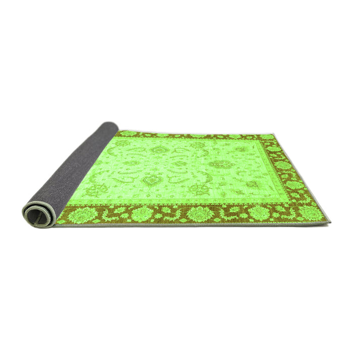 Sideview of Abstract Green Modern Rug, abs3774grn
