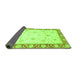 Sideview of Abstract Green Modern Rug, abs3774grn