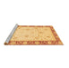 Sideview of Machine Washable Abstract Brown Modern Rug, wshabs3774brn