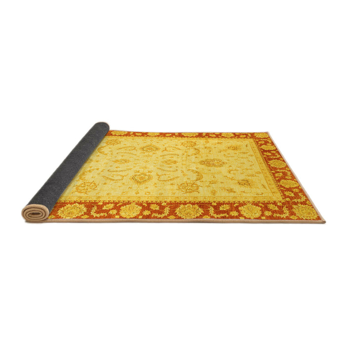 Sideview of Abstract Yellow Modern Rug, abs3774yw