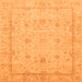 Square Oriental Orange Traditional Rug, abs3775org