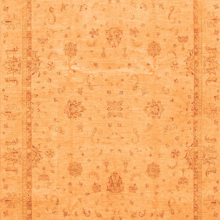 Machine Washable Oriental Orange Traditional Area Rugs, wshabs3775org