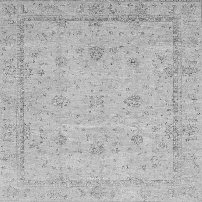 Square Machine Washable Oriental Gray Traditional Rug, wshabs3775gry