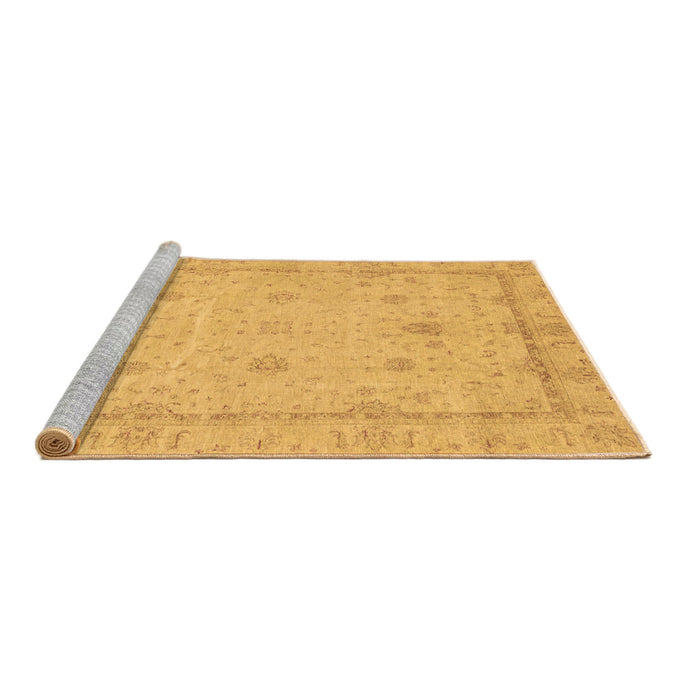 Sideview of Machine Washable Oriental Brown Traditional Rug, wshabs3775brn