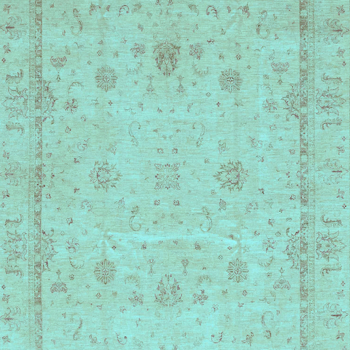 Machine Washable Oriental Light Blue Traditional Rug, wshabs3775lblu