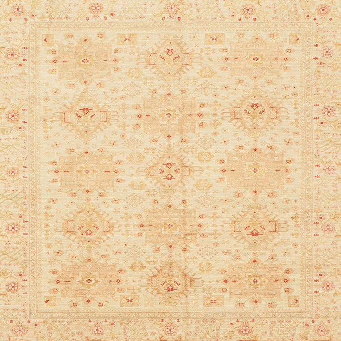 Square Machine Washable Abstract Brown Gold Rug, wshabs3776