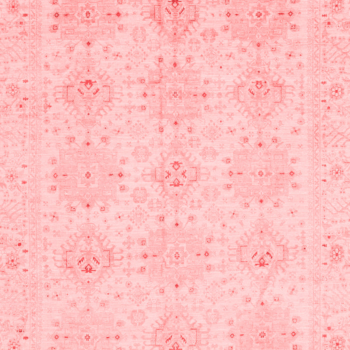 Machine Washable Oriental Red Traditional Rug, wshabs3776red