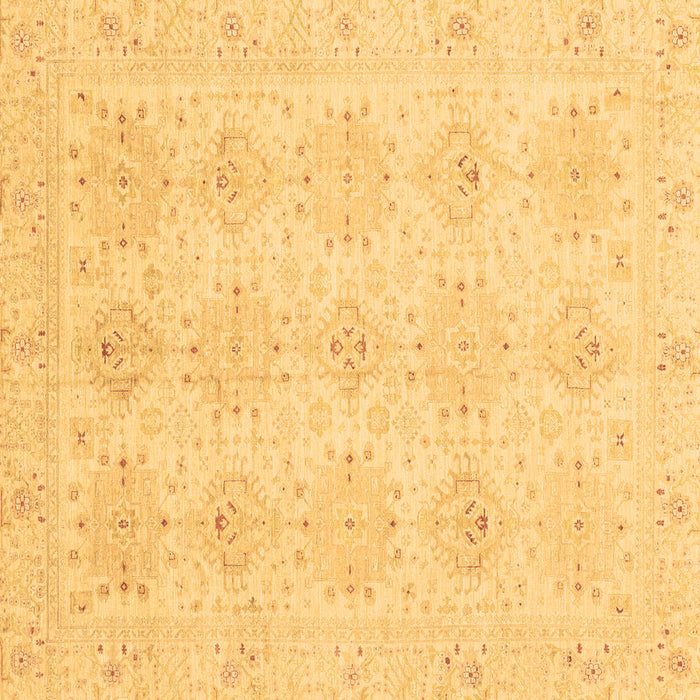 Square Oriental Brown Traditional Rug, abs3776brn