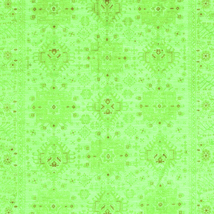 Machine Washable Oriental Green Traditional Area Rugs, wshabs3776grn