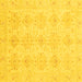 Square Oriental Yellow Traditional Rug, abs3776yw