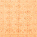 Square Oriental Orange Traditional Rug, abs3776org