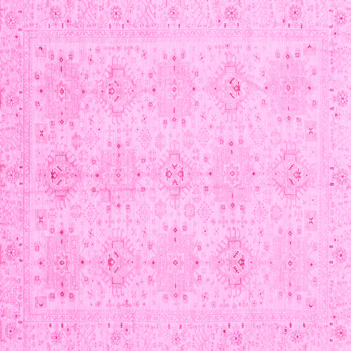 Square Oriental Pink Traditional Rug, abs3776pnk