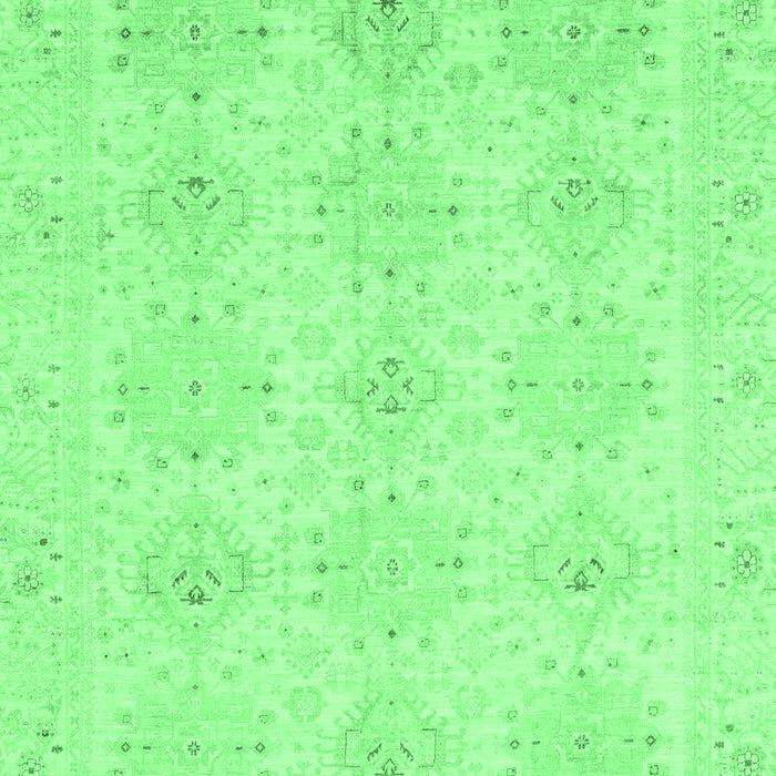 Machine Washable Oriental Emerald Green Traditional Area Rugs, wshabs3776emgrn