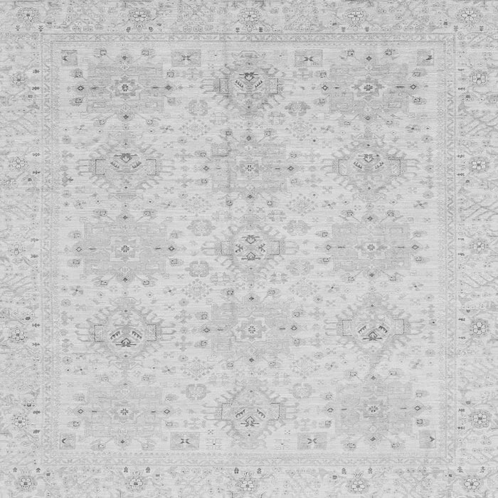 Square Machine Washable Oriental Gray Traditional Rug, wshabs3776gry