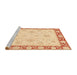 Sideview of Machine Washable Abstract Mustard Yellow Rug, wshabs3777