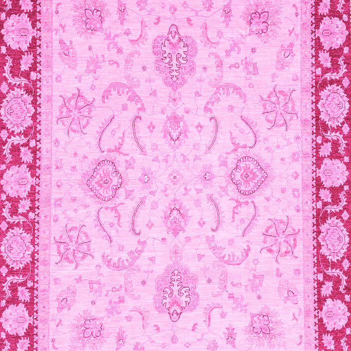 Machine Washable Oriental Pink Traditional Rug, wshabs3777pnk