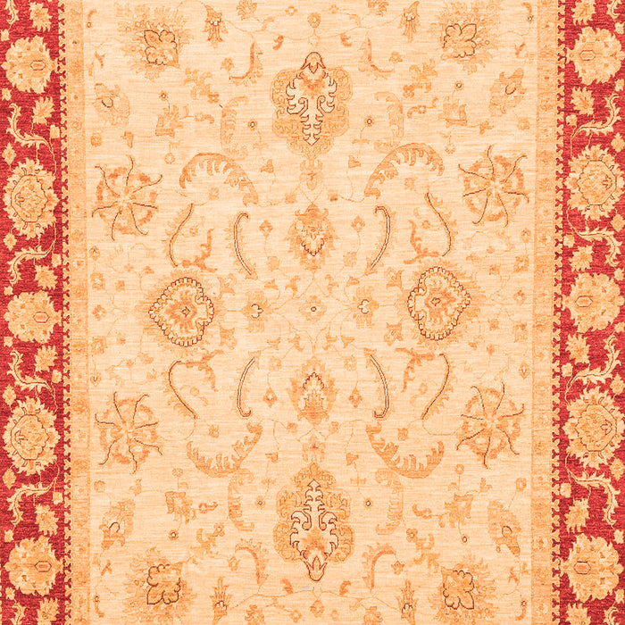 Machine Washable Oriental Orange Traditional Area Rugs, wshabs3777org