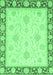 Machine Washable Oriental Emerald Green Traditional Area Rugs, wshabs3777emgrn