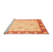 Sideview of Machine Washable Oriental Orange Traditional Area Rugs, wshabs3777org