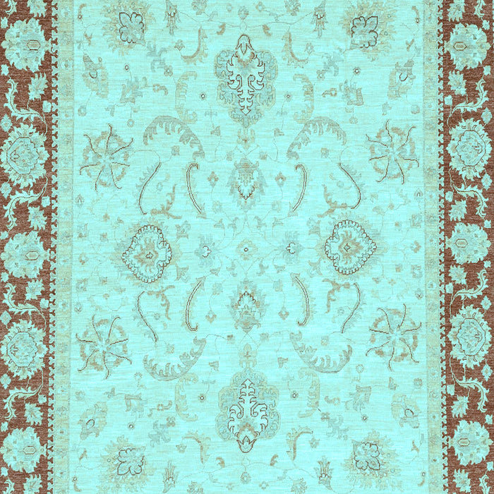 Machine Washable Oriental Light Blue Traditional Rug, wshabs3777lblu