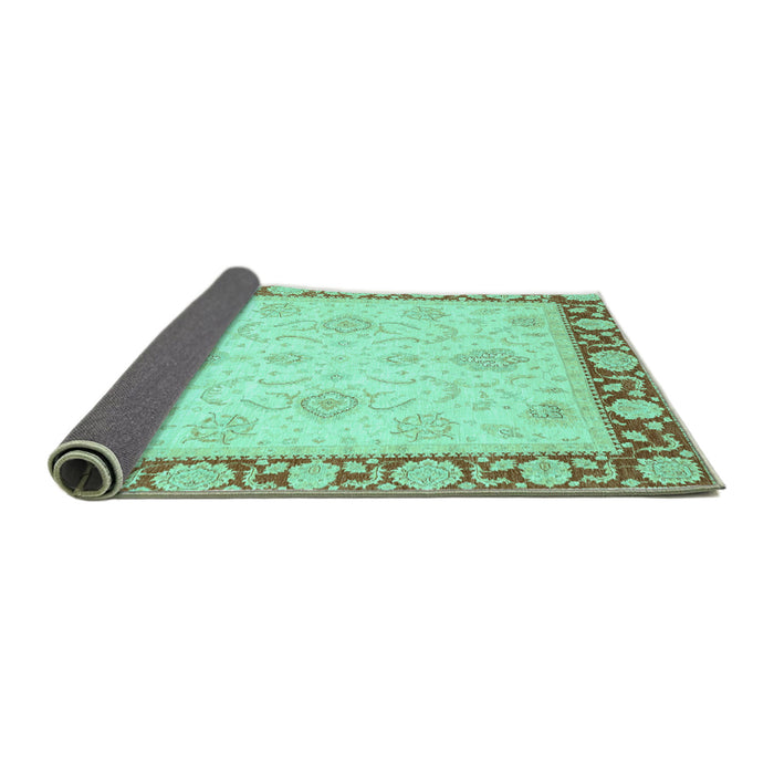 Sideview of Oriental Turquoise Traditional Rug, abs3777turq