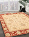 Abstract Mustard Yellow Oriental Rug in Family Room, abs3777