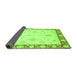 Sideview of Oriental Green Traditional Rug, abs3777grn