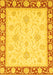 Machine Washable Oriental Yellow Traditional Rug, wshabs3777yw