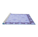 Sideview of Machine Washable Oriental Blue Traditional Rug, wshabs3777blu