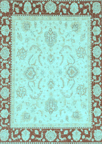 Oriental Light Blue Traditional Rug, abs3777lblu