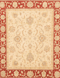 Abstract Mustard Yellow Oriental Rug, abs3777
