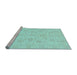 Sideview of Machine Washable Oriental Light Blue Traditional Rug, wshabs3778lblu