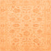 Square Machine Washable Oriental Orange Traditional Area Rugs, wshabs3778org