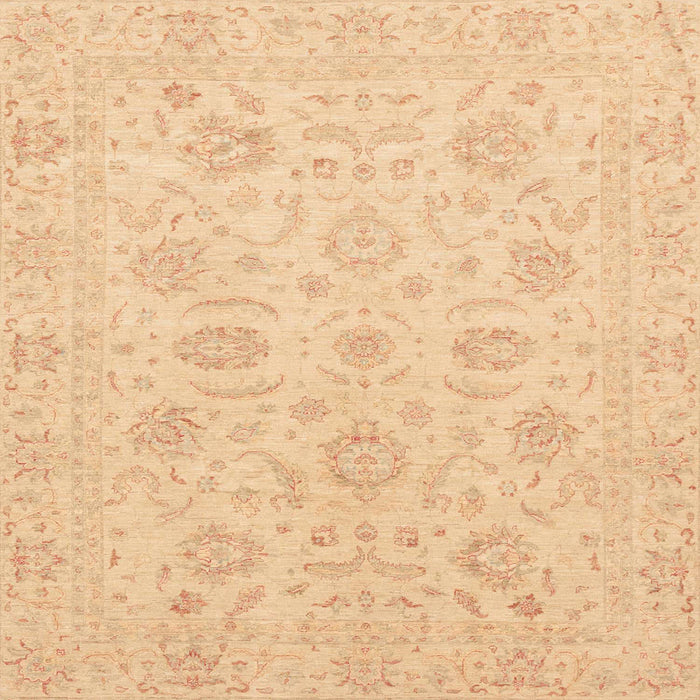 Square Abstract Yellow Oriental Rug, abs3778