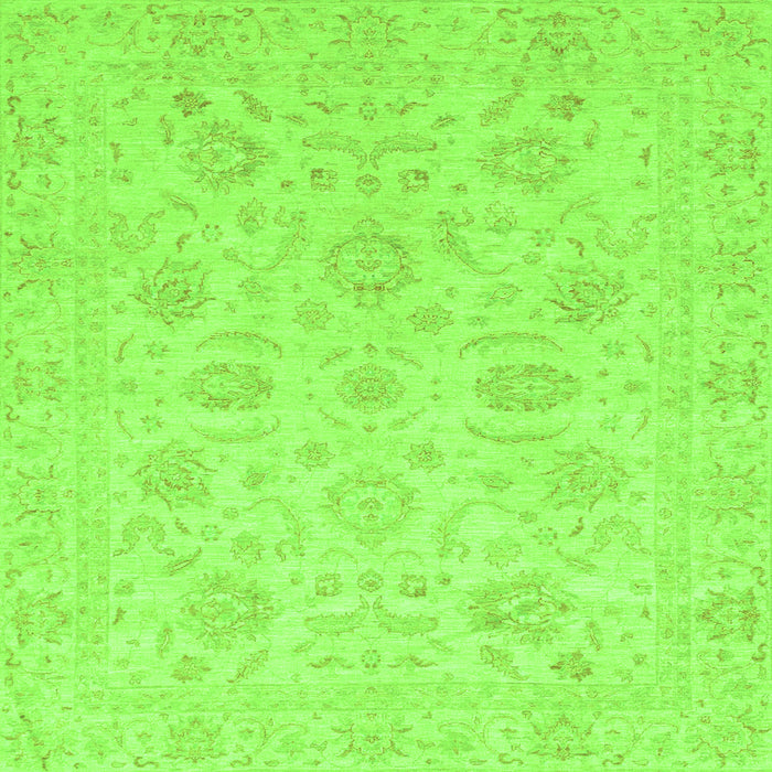 Square Oriental Green Traditional Rug, abs3778grn