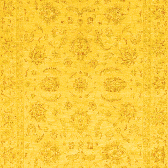 Machine Washable Oriental Yellow Traditional Rug, wshabs3778yw
