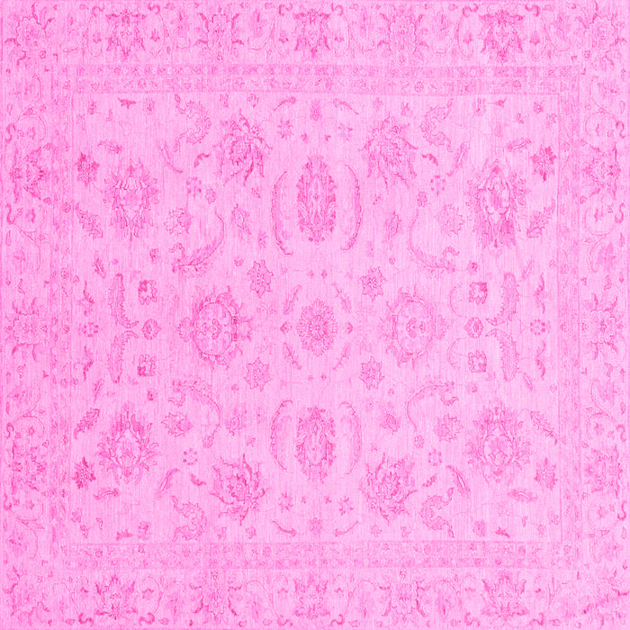 Square Oriental Pink Traditional Rug, abs3778pnk