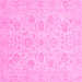 Square Oriental Pink Traditional Rug, abs3778pnk