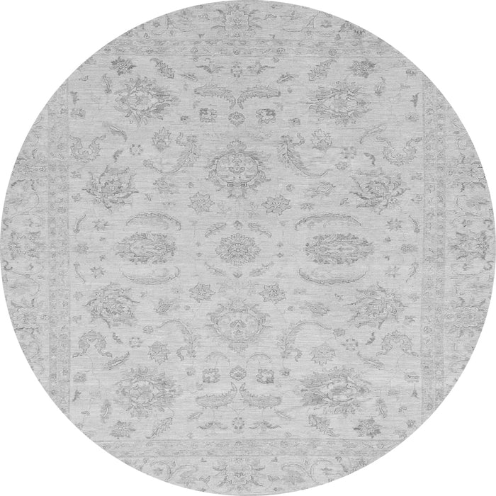 Round Oriental Gray Traditional Rug, abs3778gry