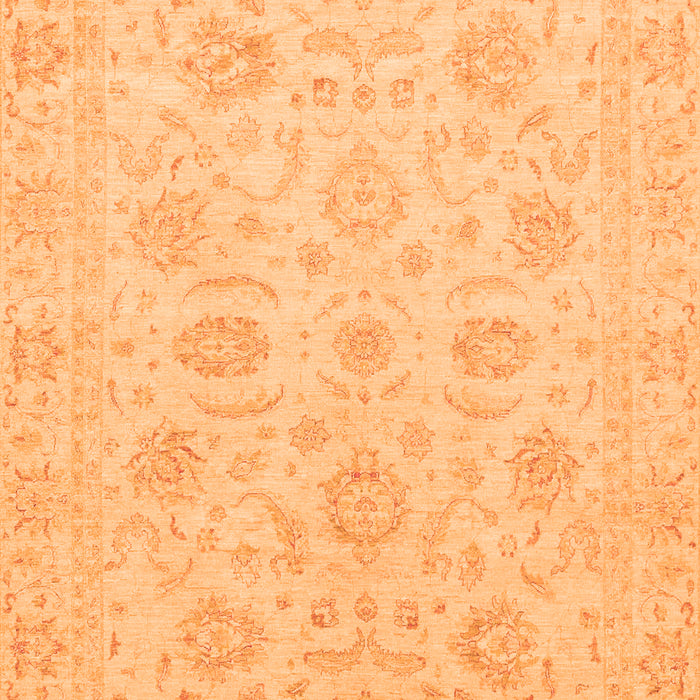 Machine Washable Oriental Orange Traditional Area Rugs, wshabs3778org