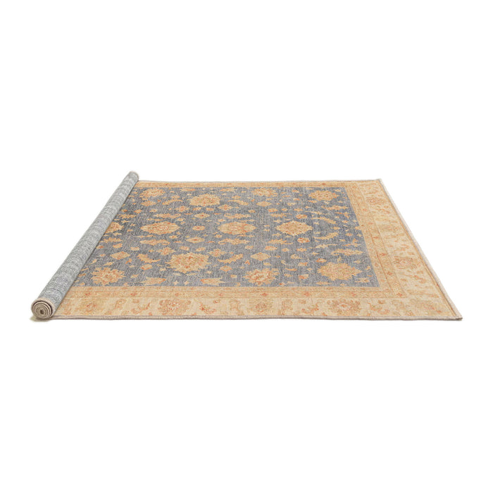 Sideview of Machine Washable Abstract Camel Brown Rug, wshabs3779
