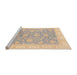Sideview of Machine Washable Abstract Camel Brown Rug, wshabs3779