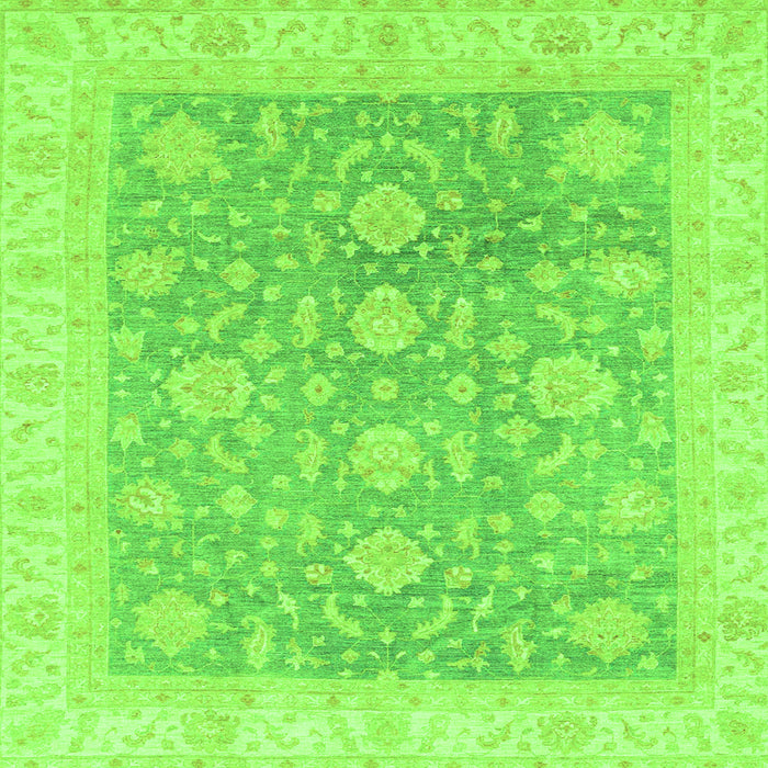 Square Oriental Green Traditional Rug, abs3779grn