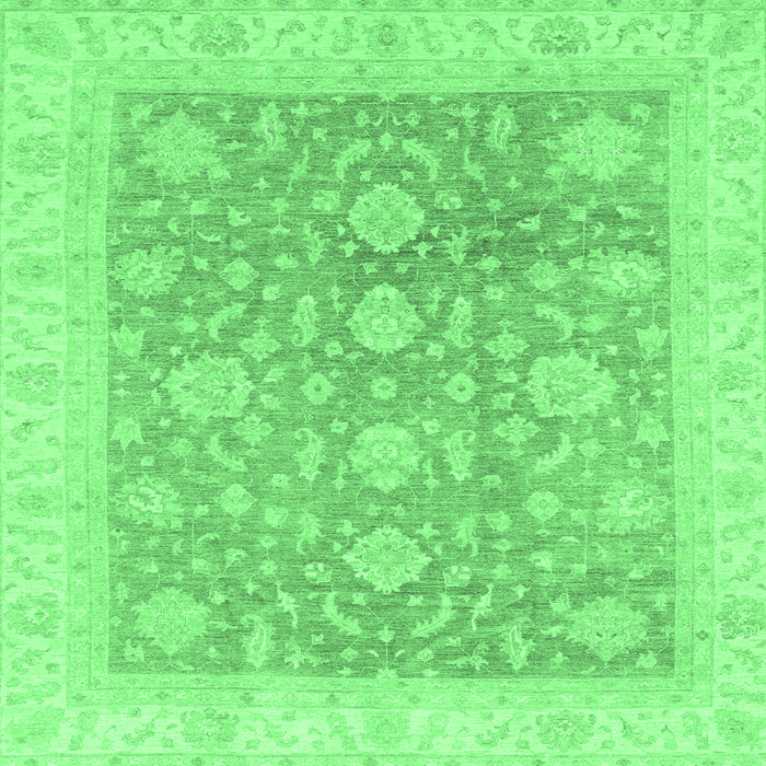 Square Oriental Emerald Green Traditional Rug, abs3779emgrn