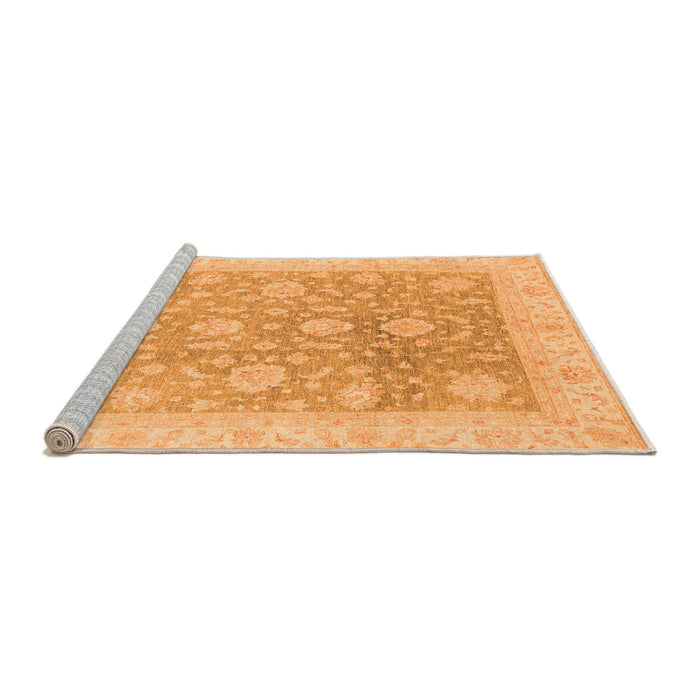 Sideview of Machine Washable Oriental Orange Traditional Area Rugs, wshabs3779org