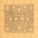 Square Oriental Brown Traditional Rug, abs3779brn